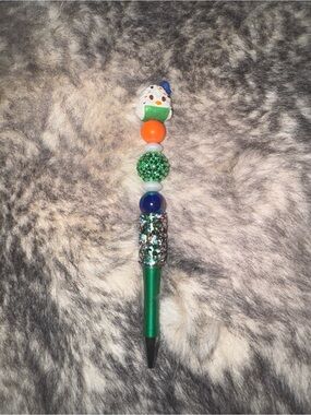 Donald Doorable Beaded Green Decorative Ballpoint Pen
